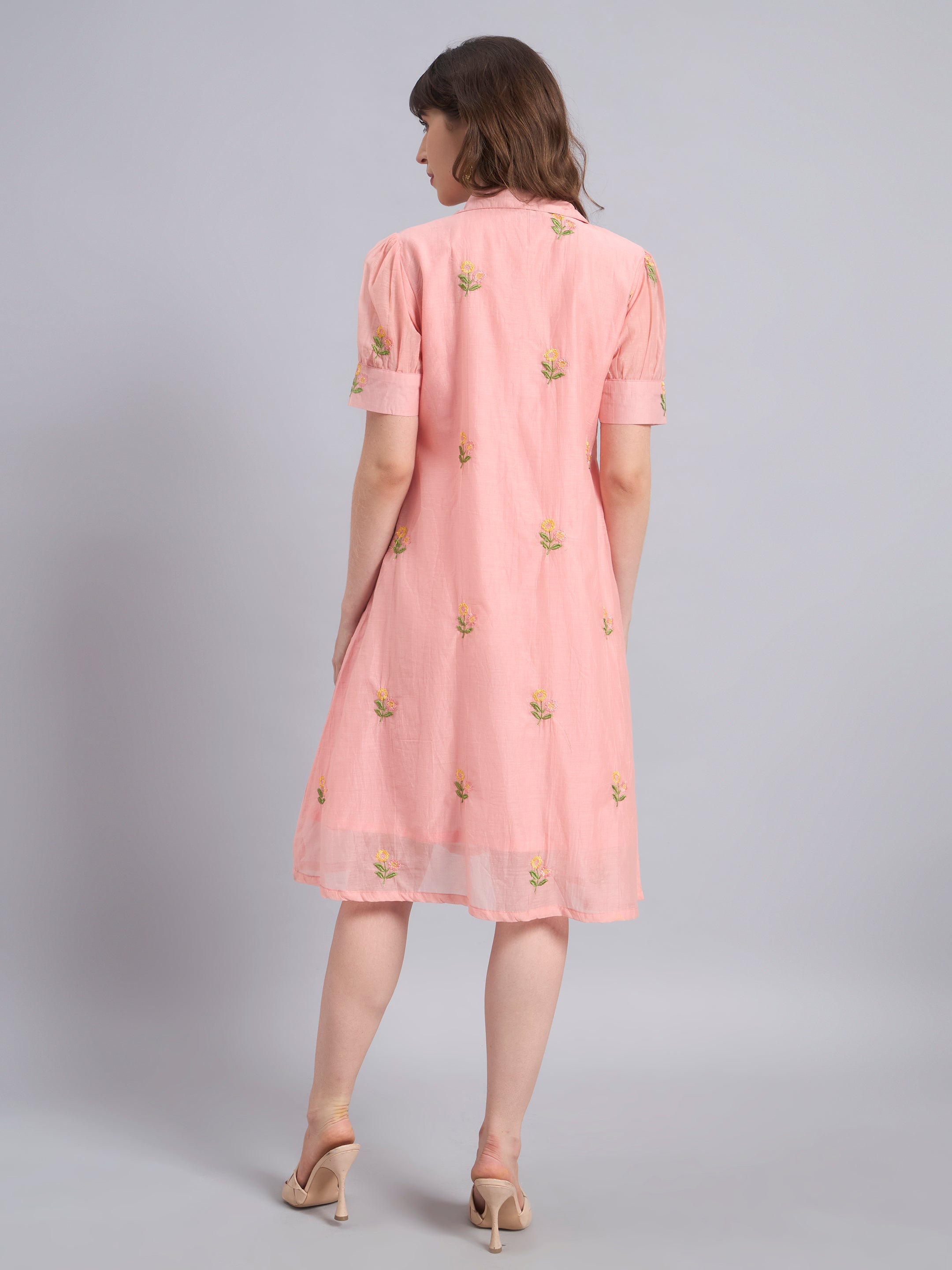 The Saira Dress-Peach