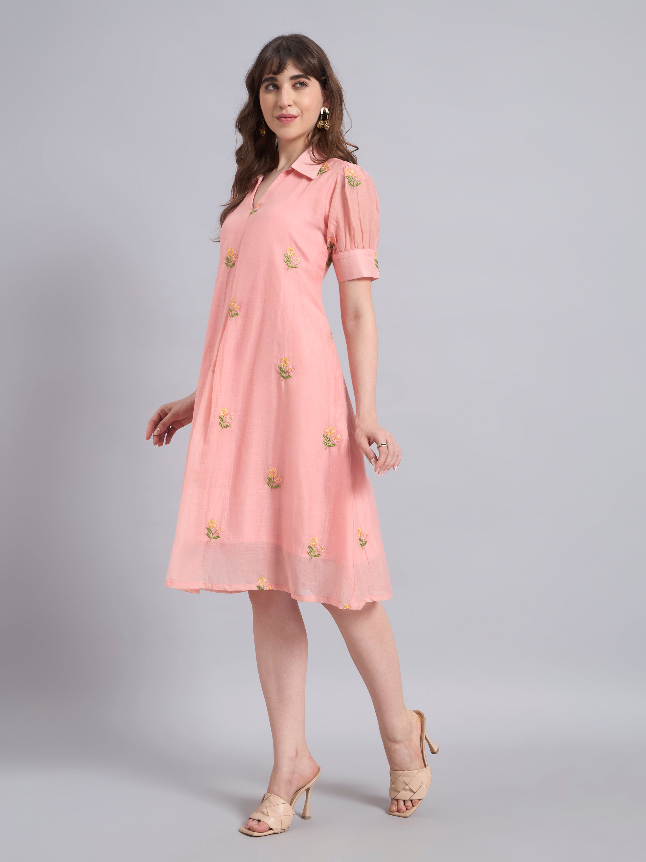 The Saira Dress-Peach