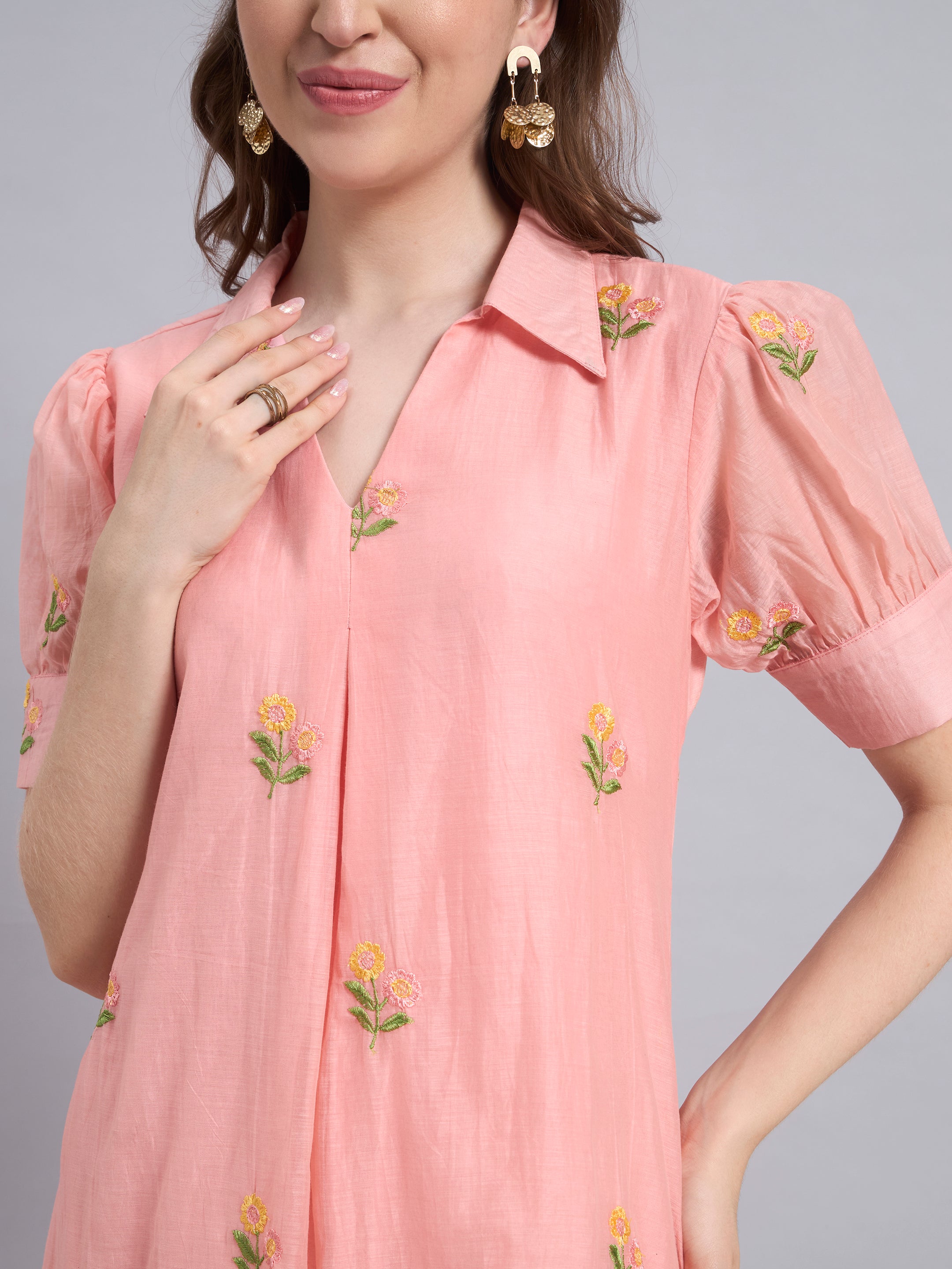 The Saira Dress-Peach