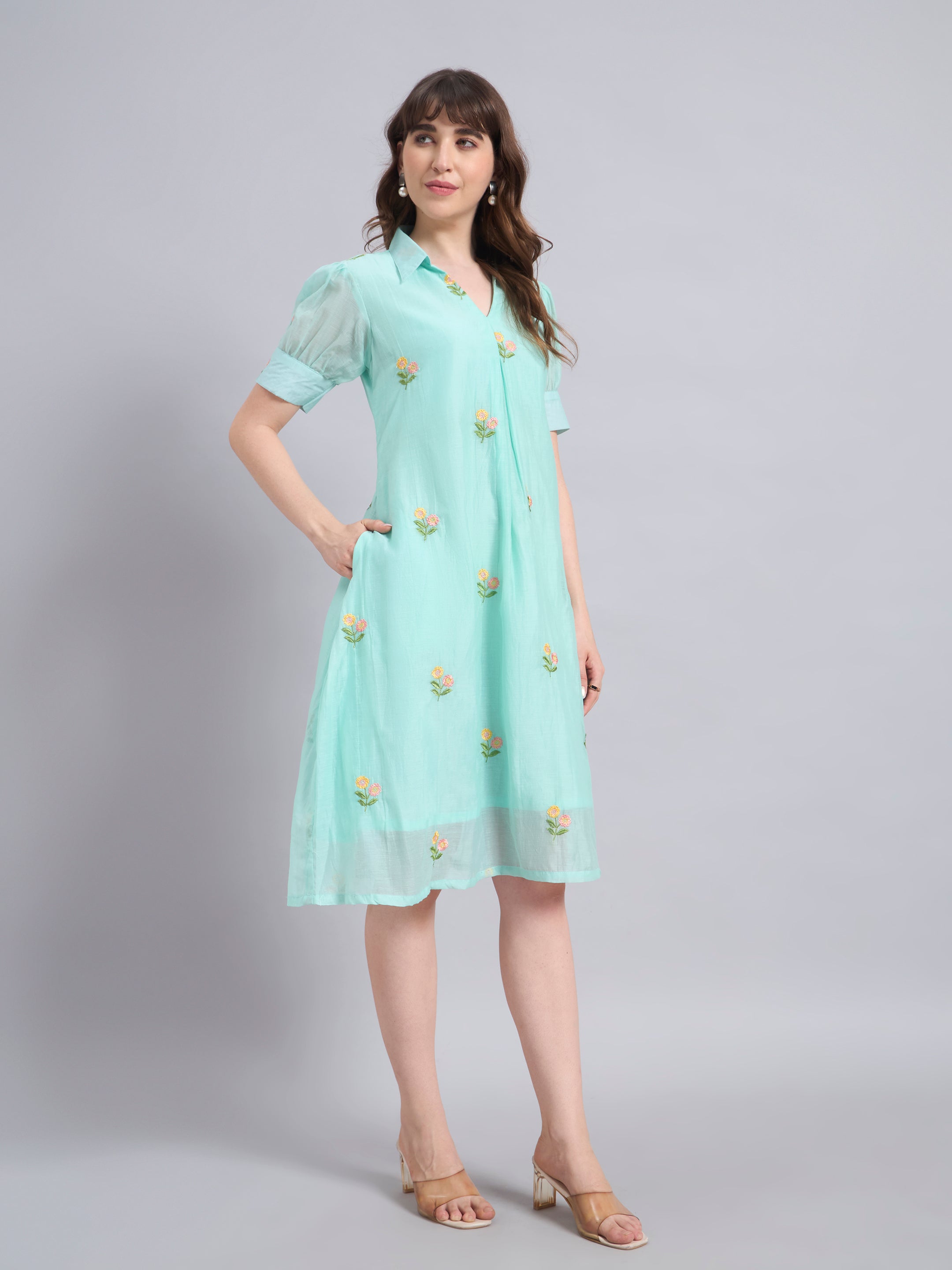 The Saira Dress-Mint