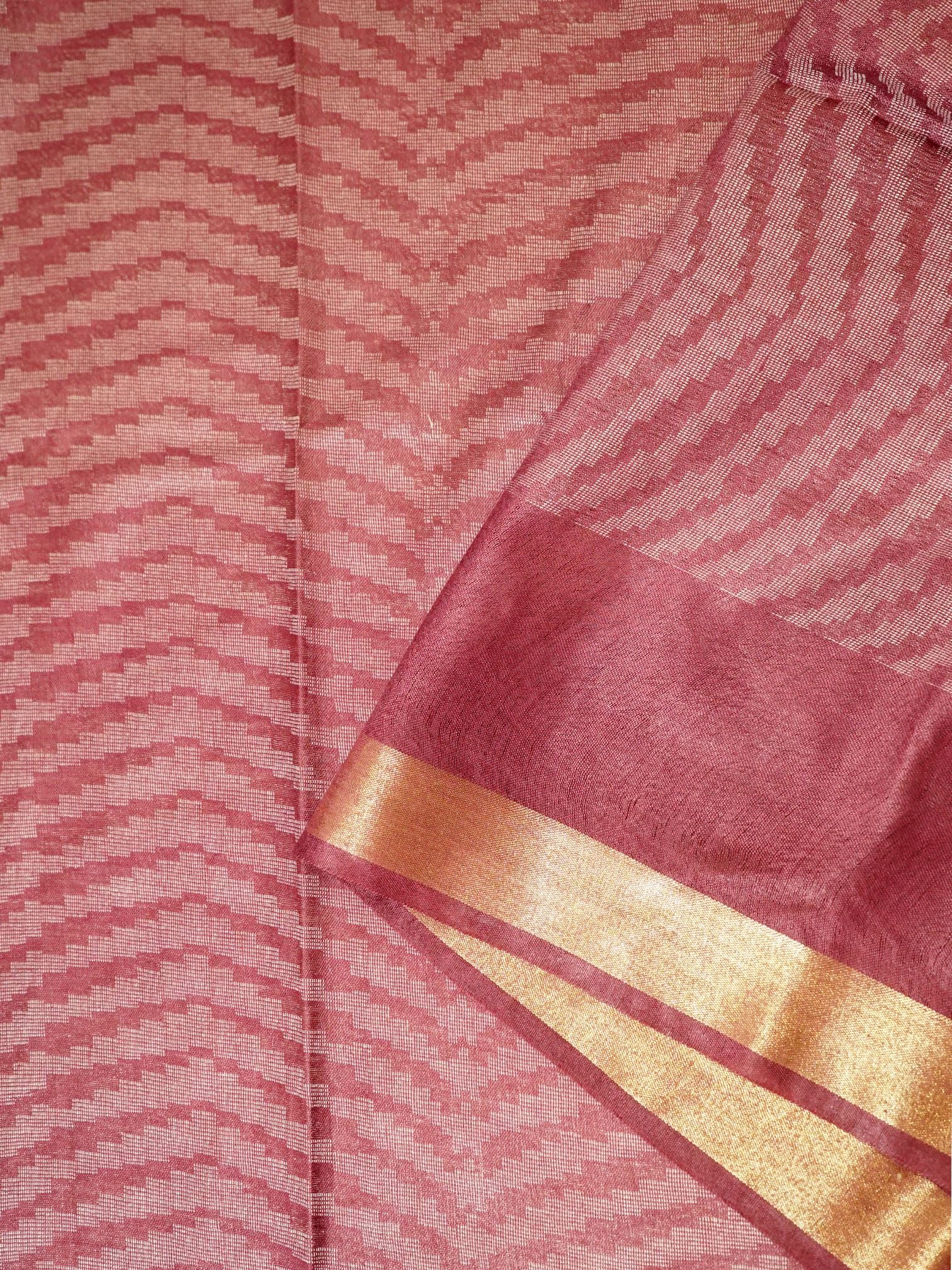 Golden Crimson Saree