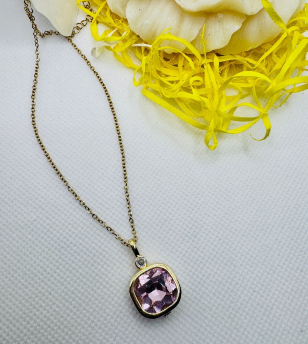 Changeable AD stone chain pendant