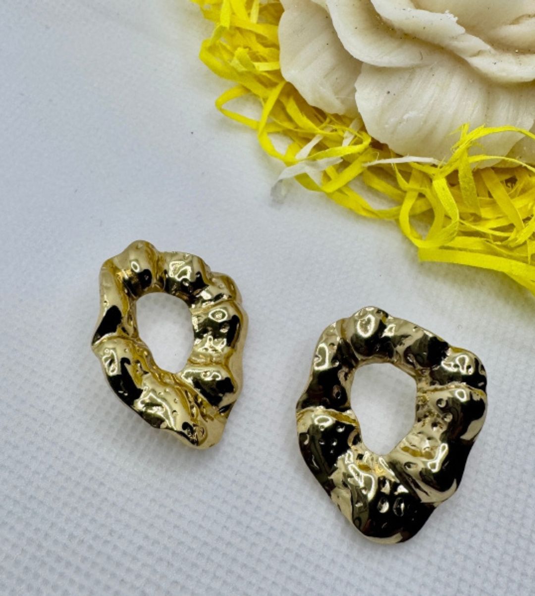 Hallow Pleated Pattern earrings