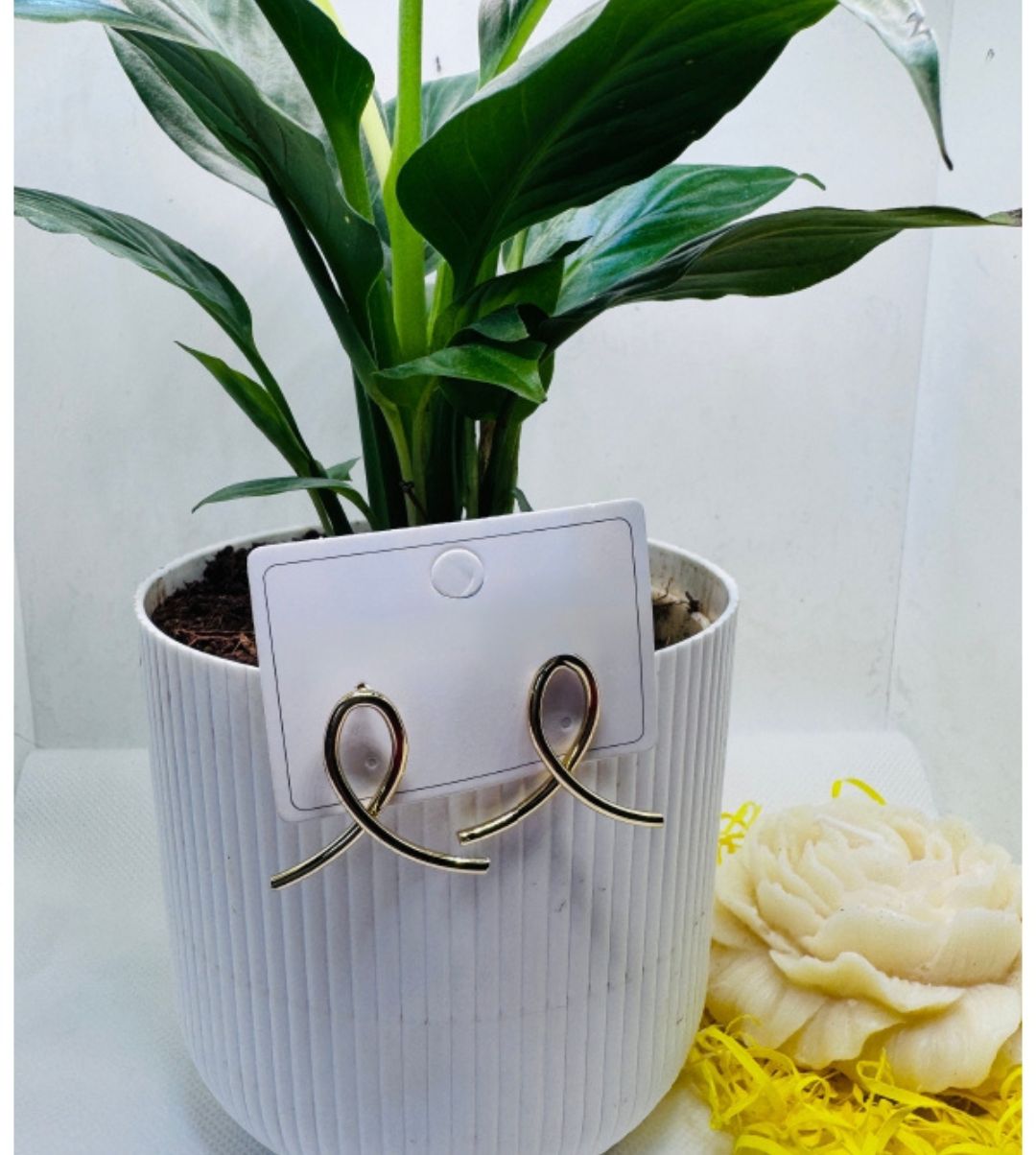Curvy ribbon  earrings