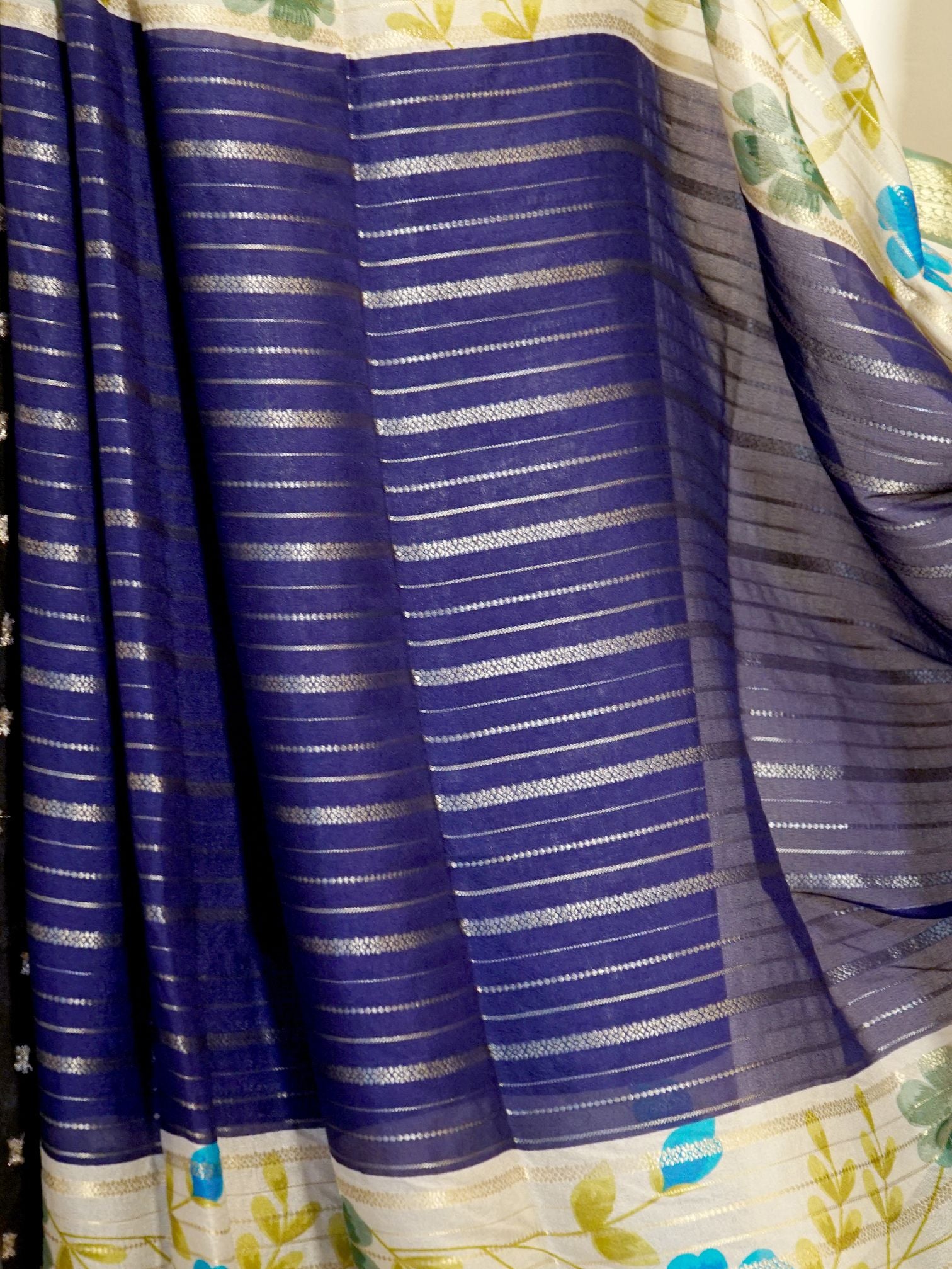Blue Bloom Saree