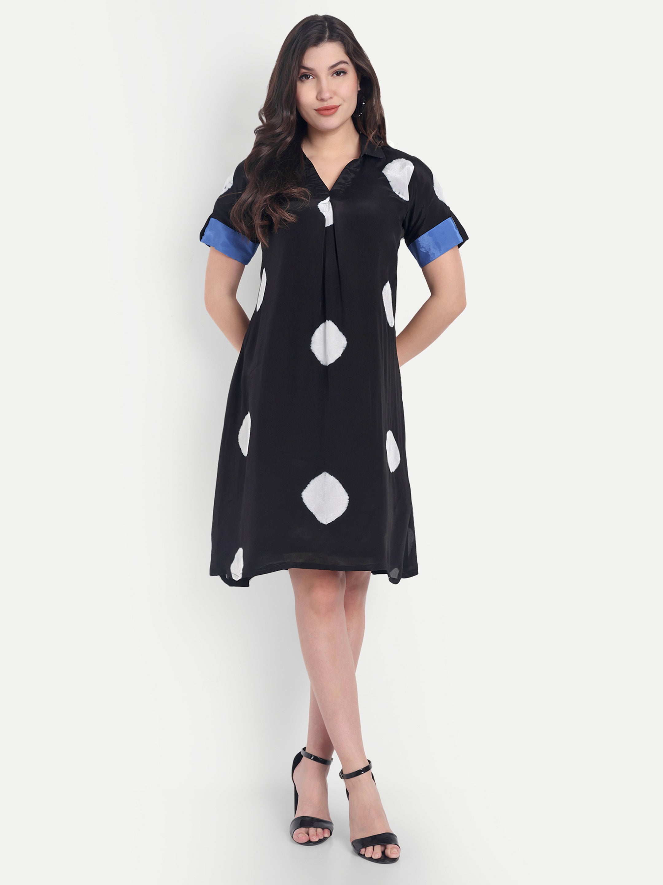 Polka Diva Dress-Black