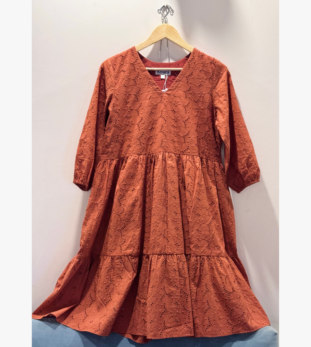 Schiffli Yoke Dress
