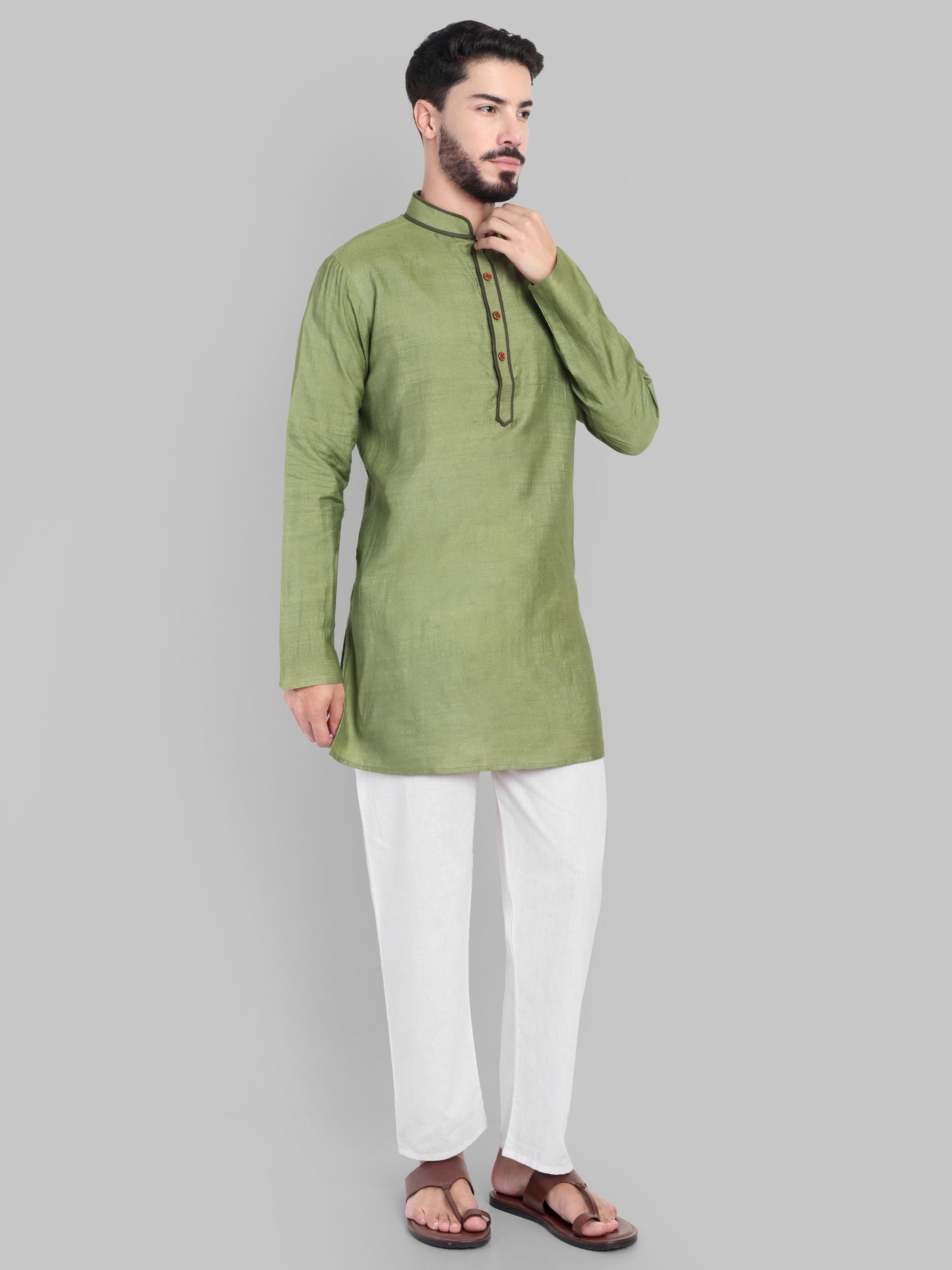 Olive Edge Kurta