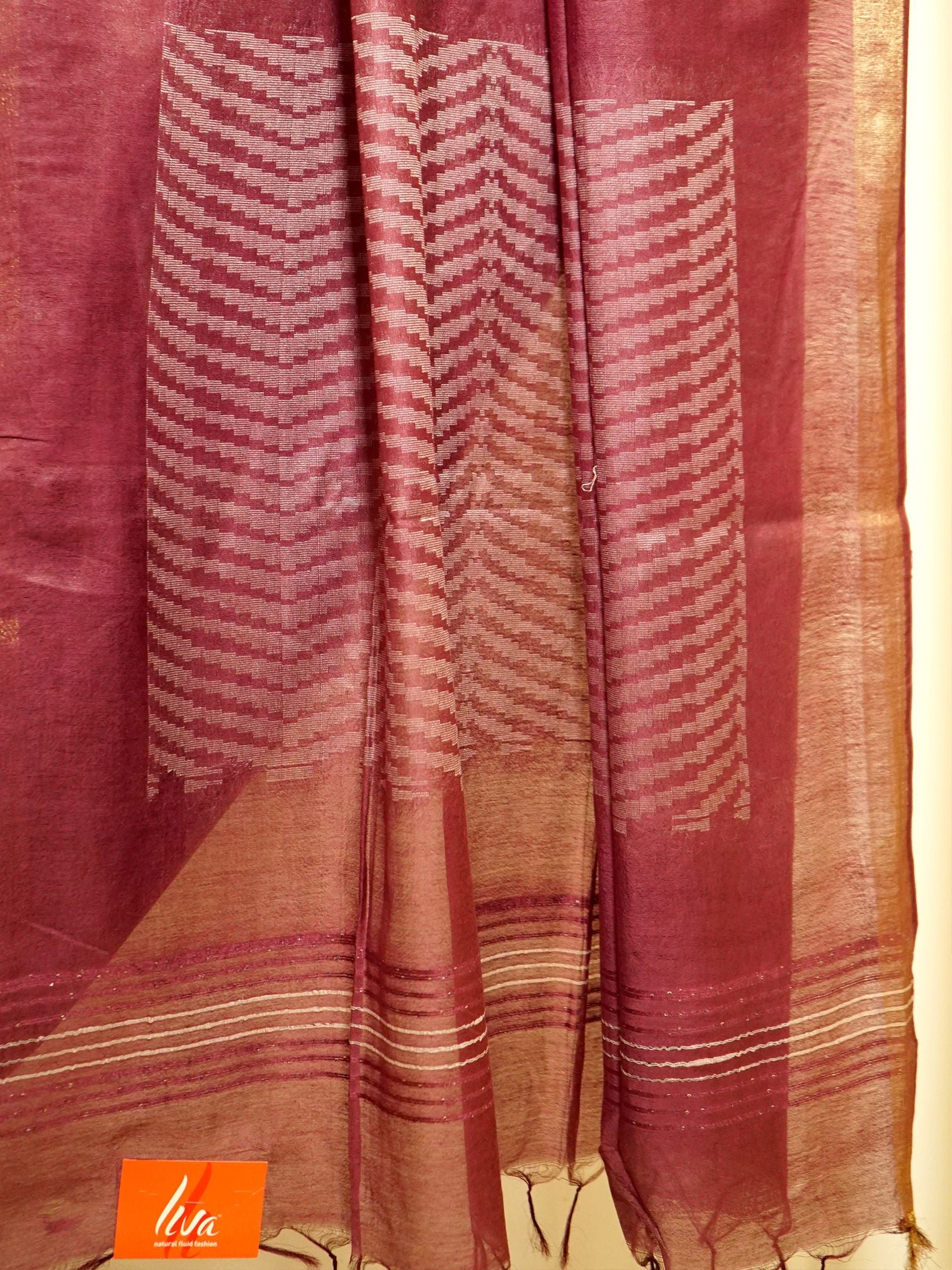 Golden Crimson Saree
