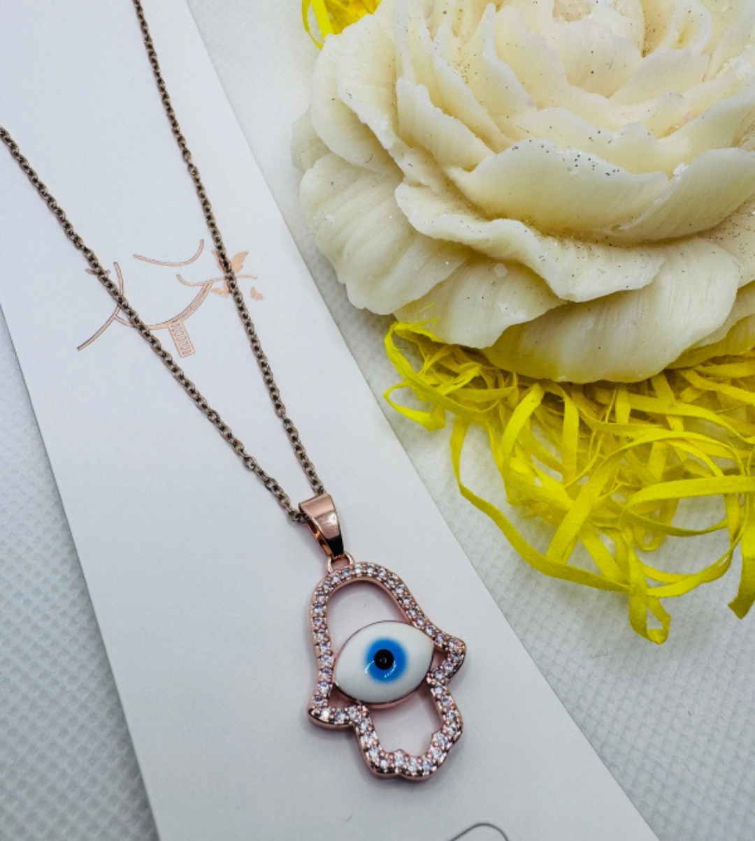 Evil Eye Hand Shape Chain Pendant