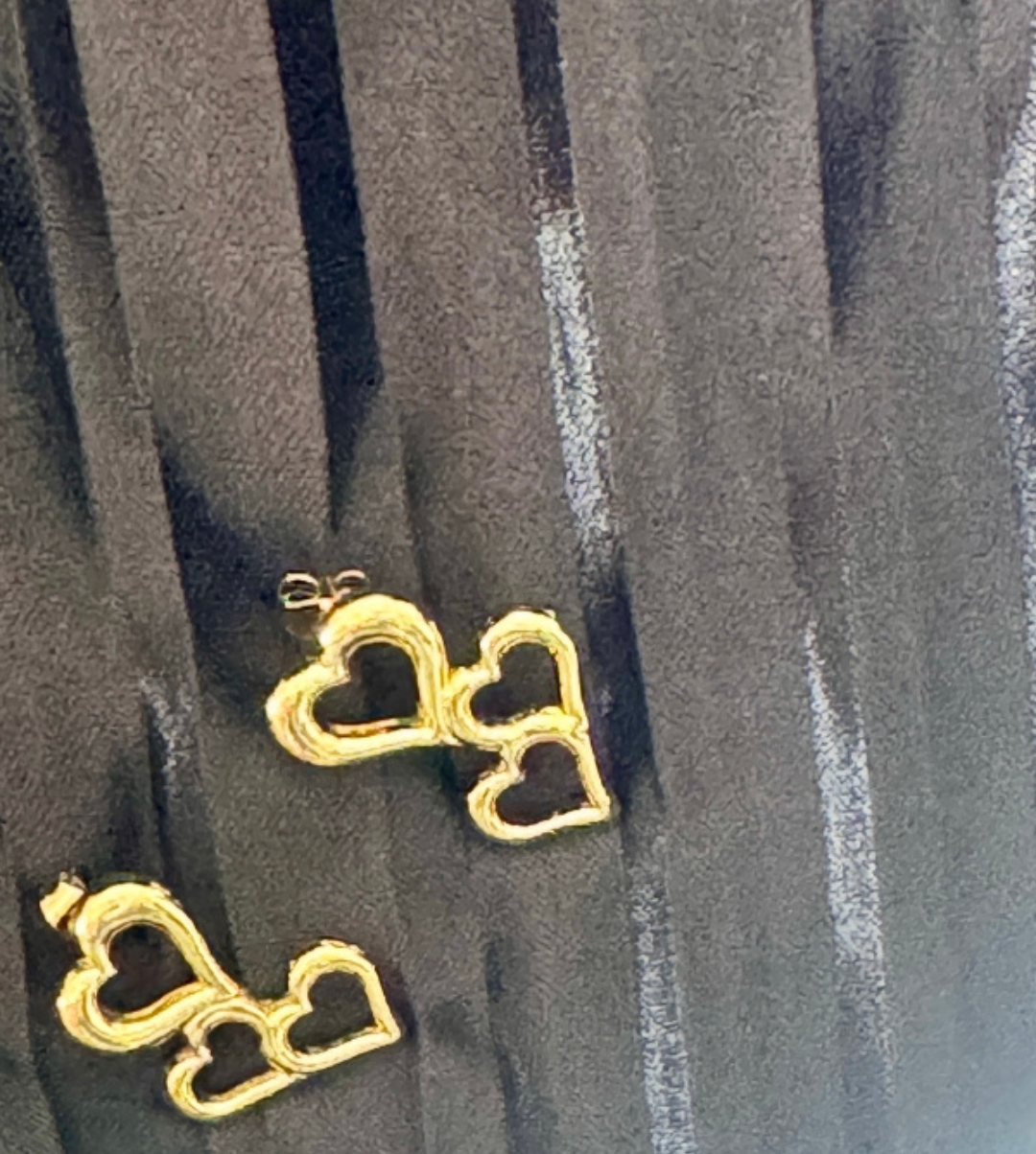 Cluster Heart Earrings