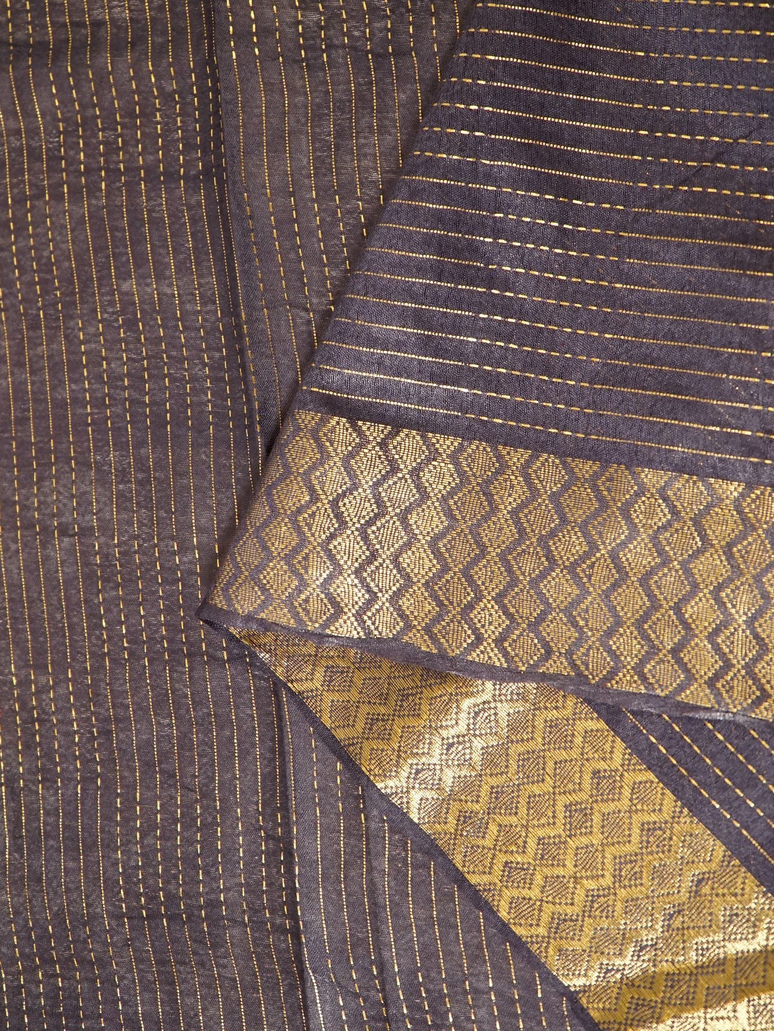 Golden Sapphire Saree