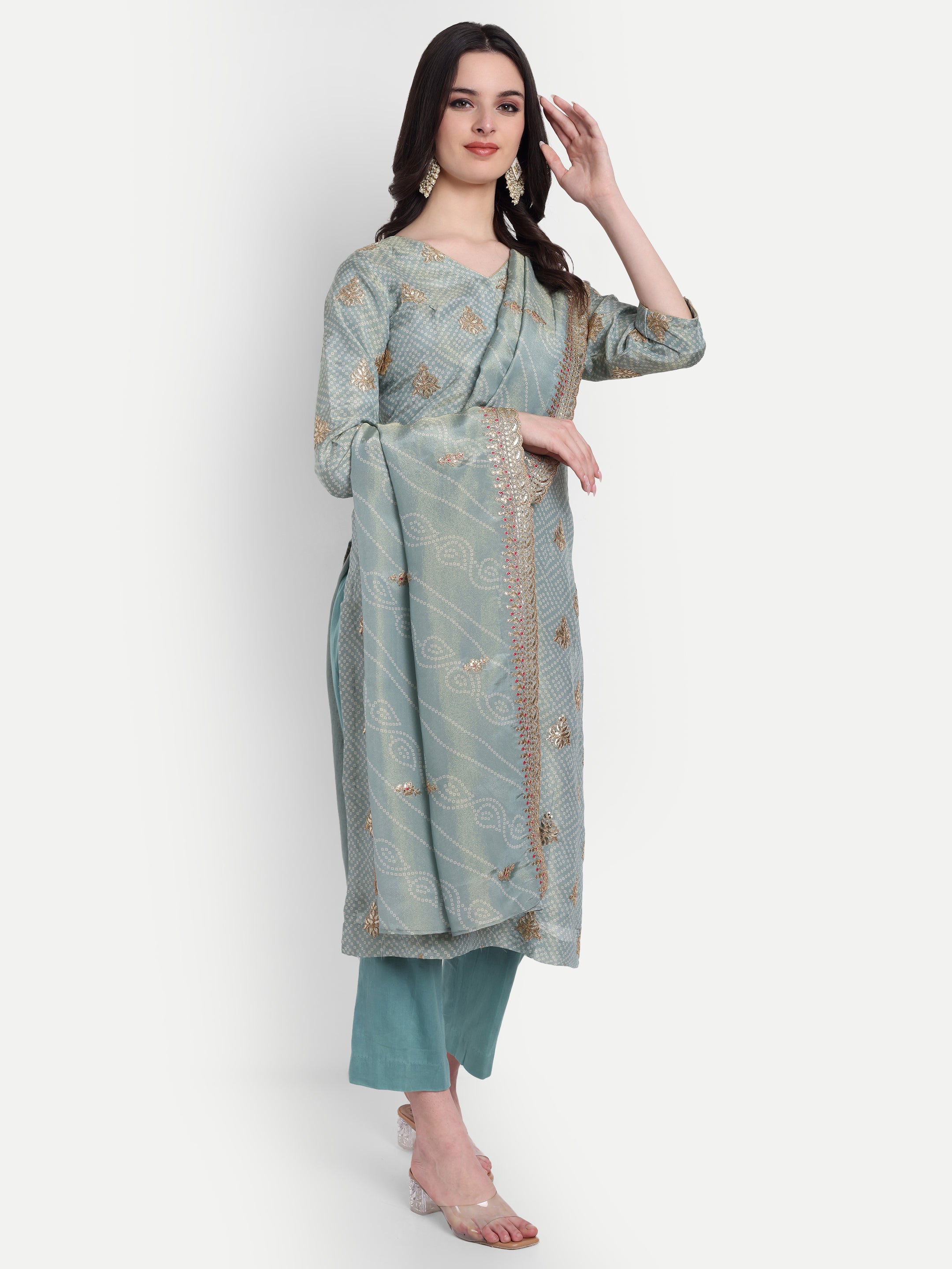 Timeless Bandhej Suit