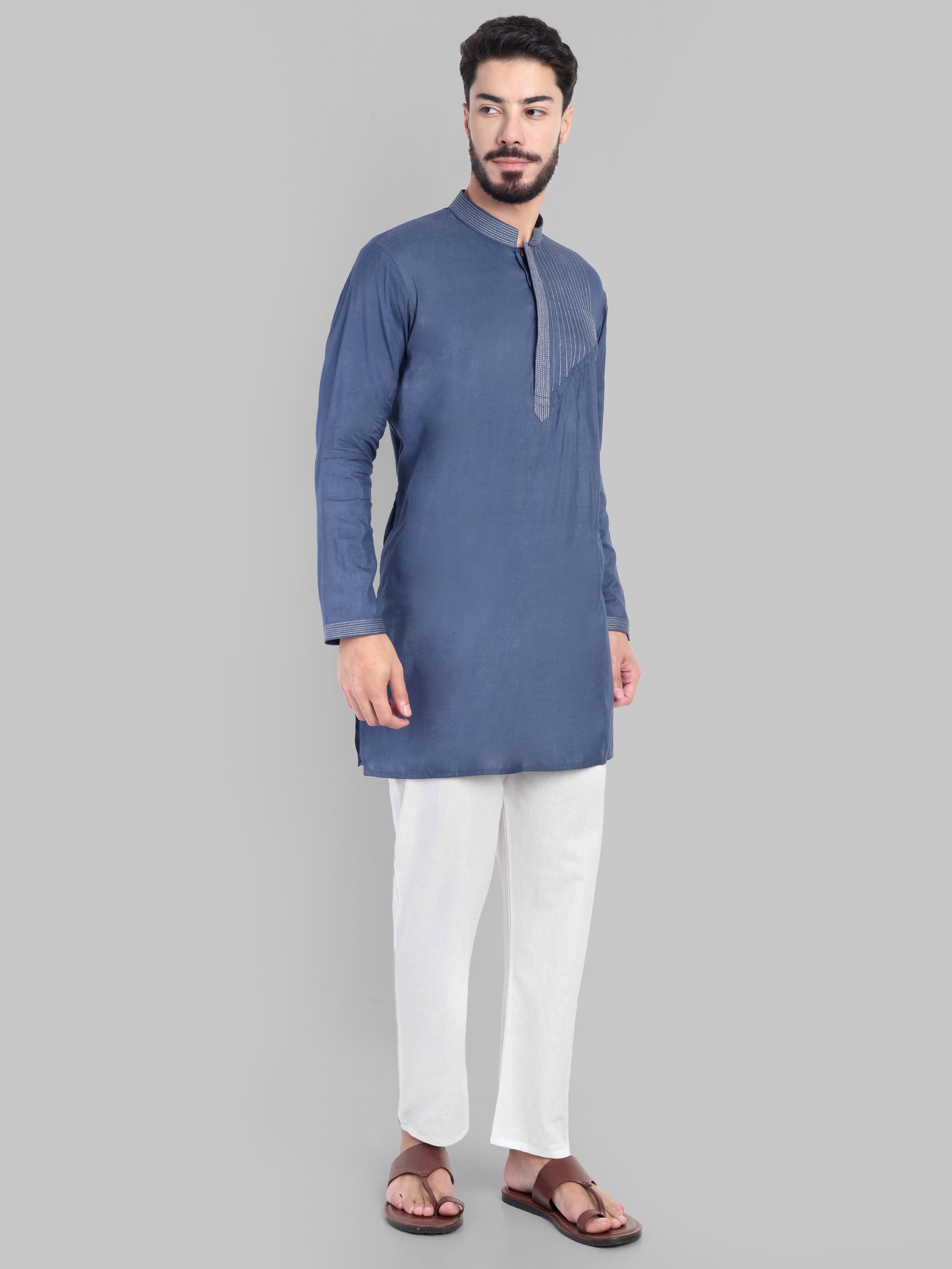 Midnight Pintuck Kurta