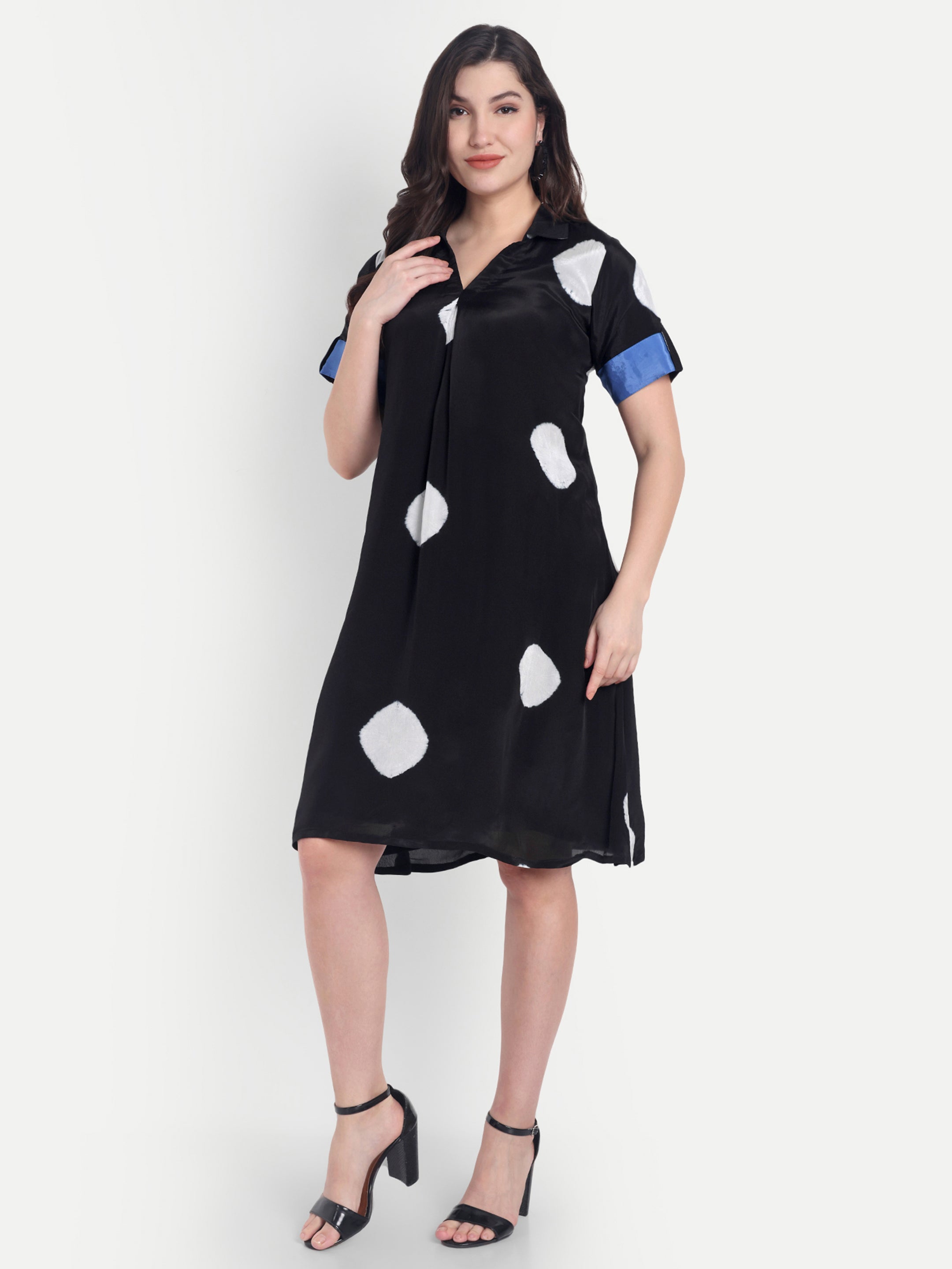 Polka Diva Dress-Black
