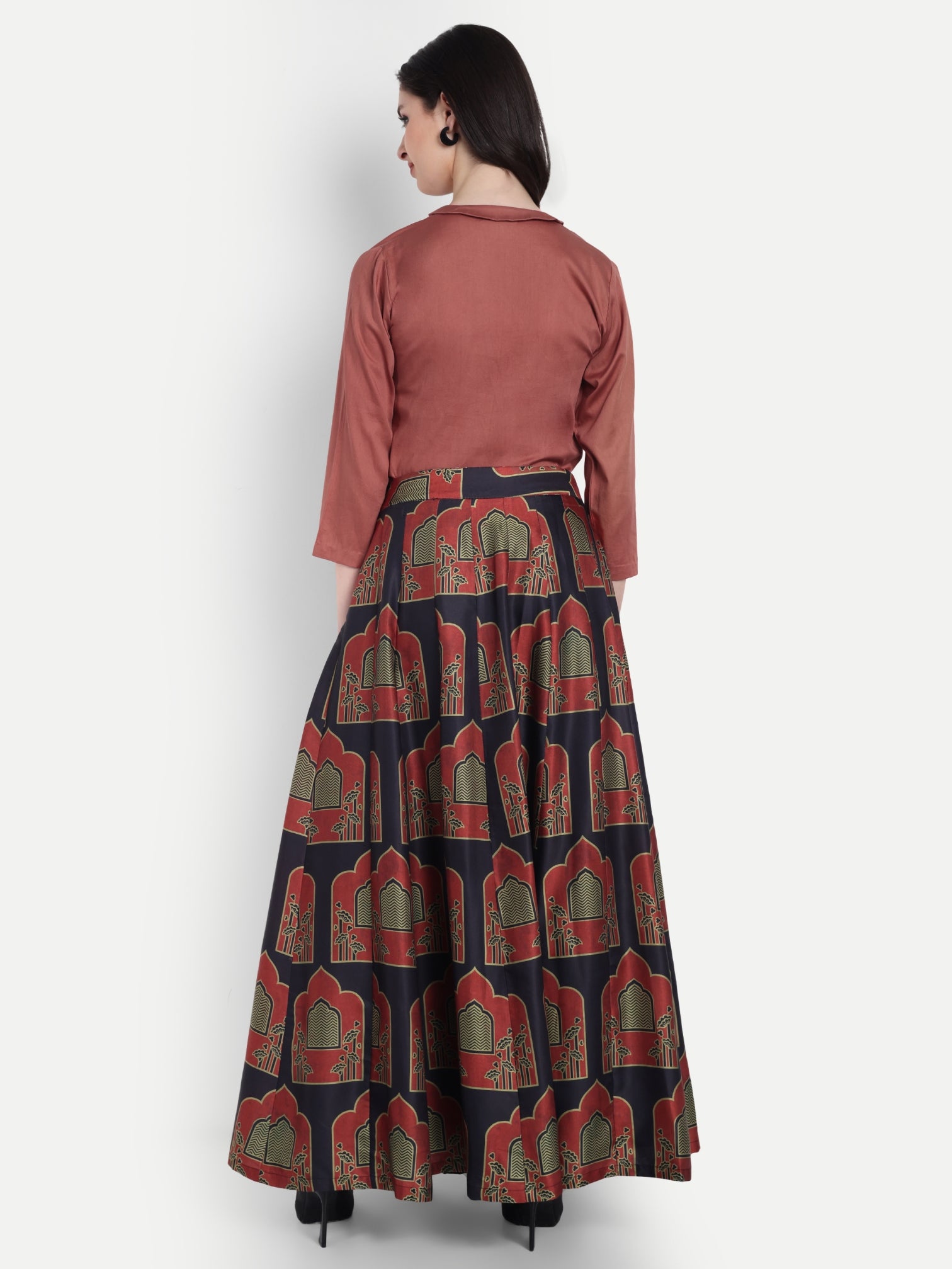 Indie Chic Skirt Top Brown