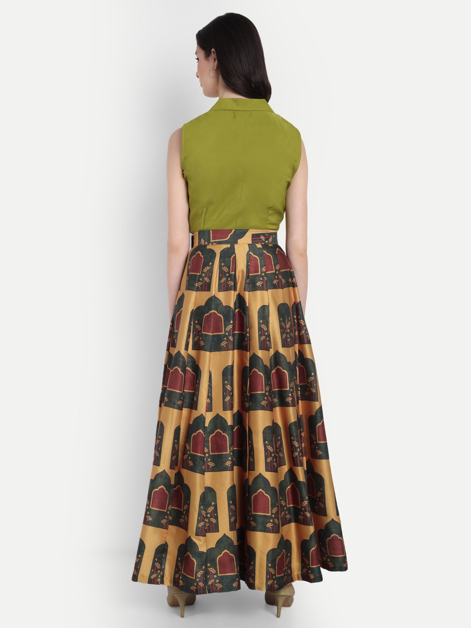 Indie Chic Skirt Top Green