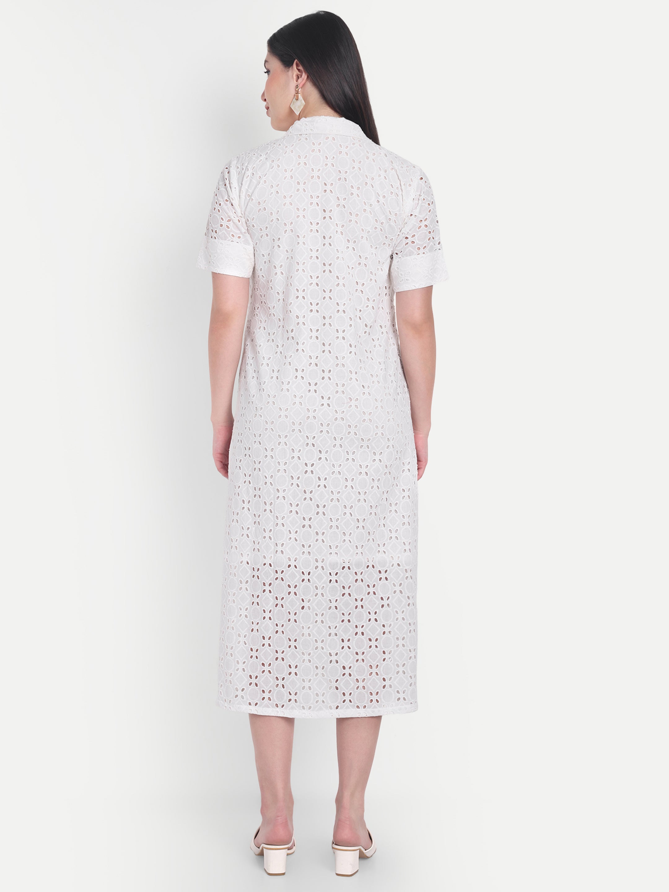 White Schiffili Dress