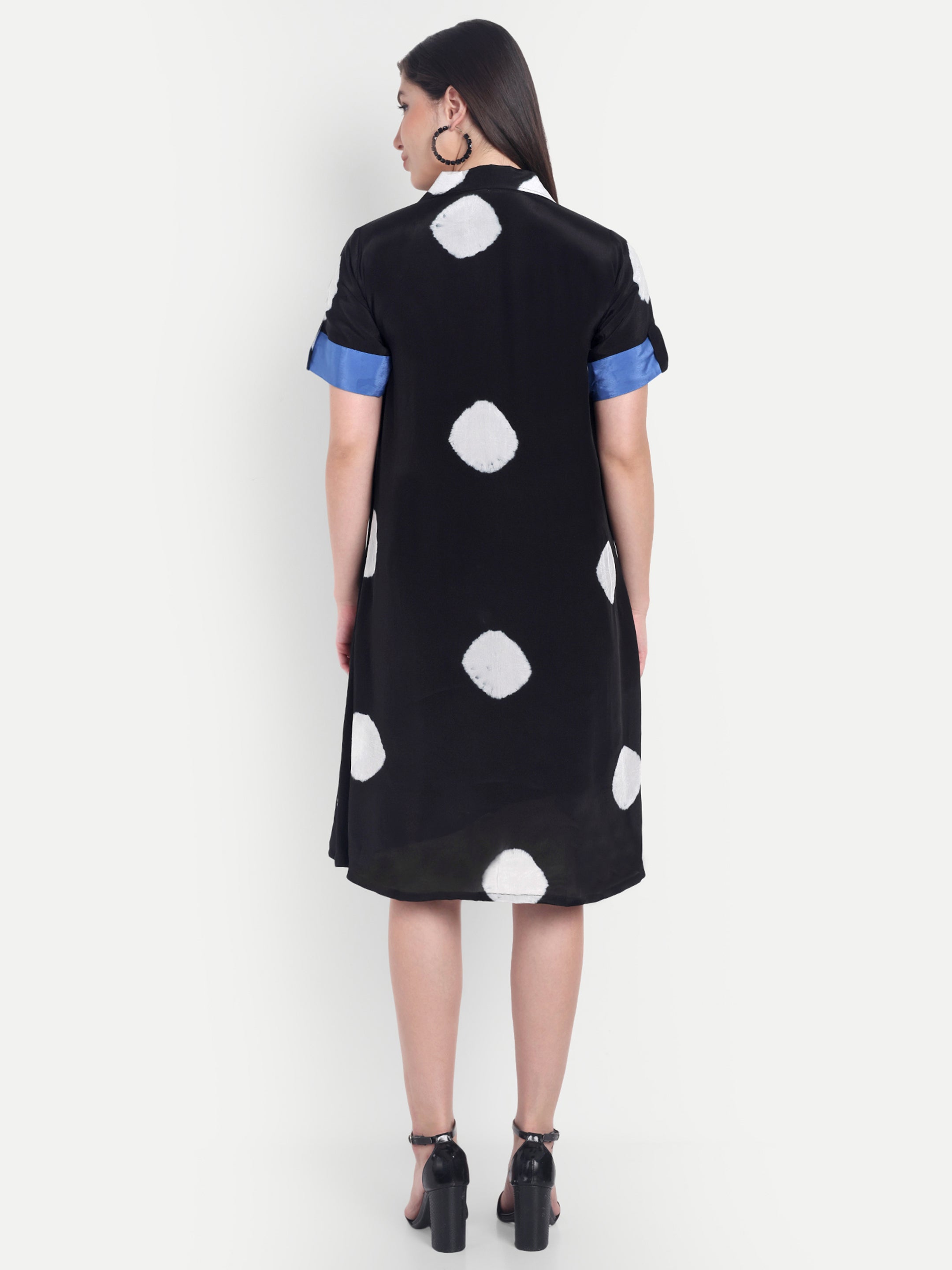 Polka Diva Dress-Black