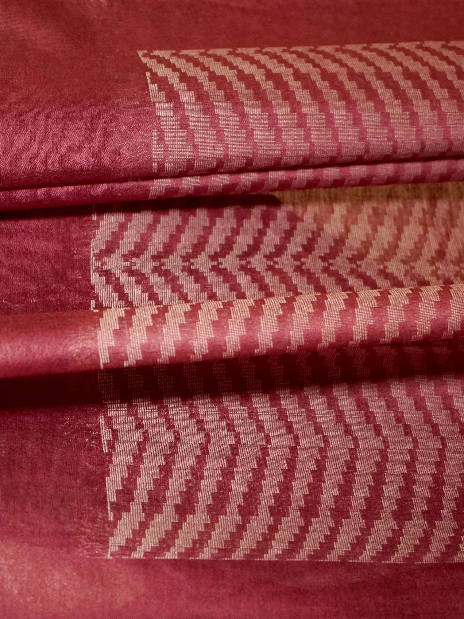 Golden Crimson Saree