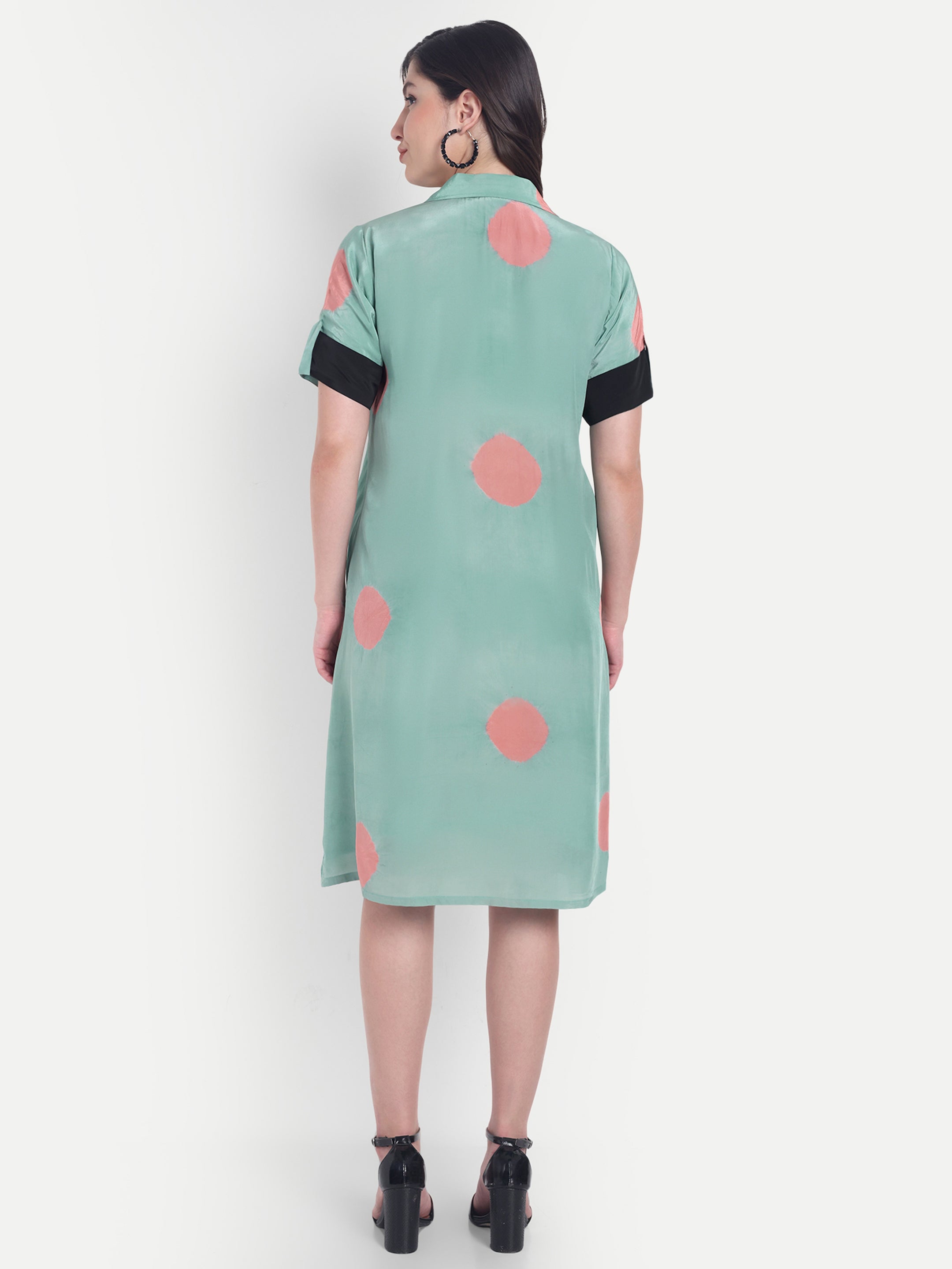 Polka Diva Dress-Green