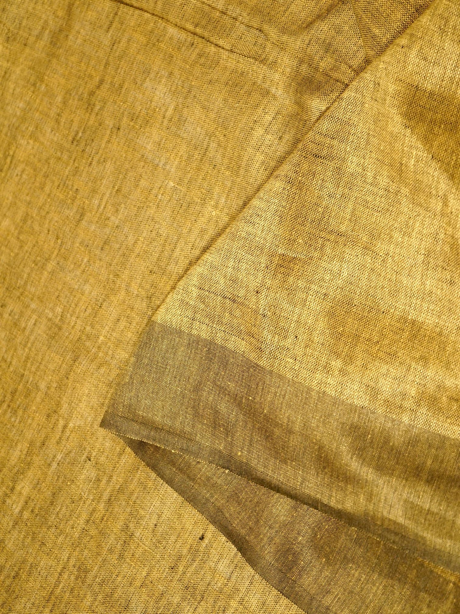 Linen Luxe Gold Saree