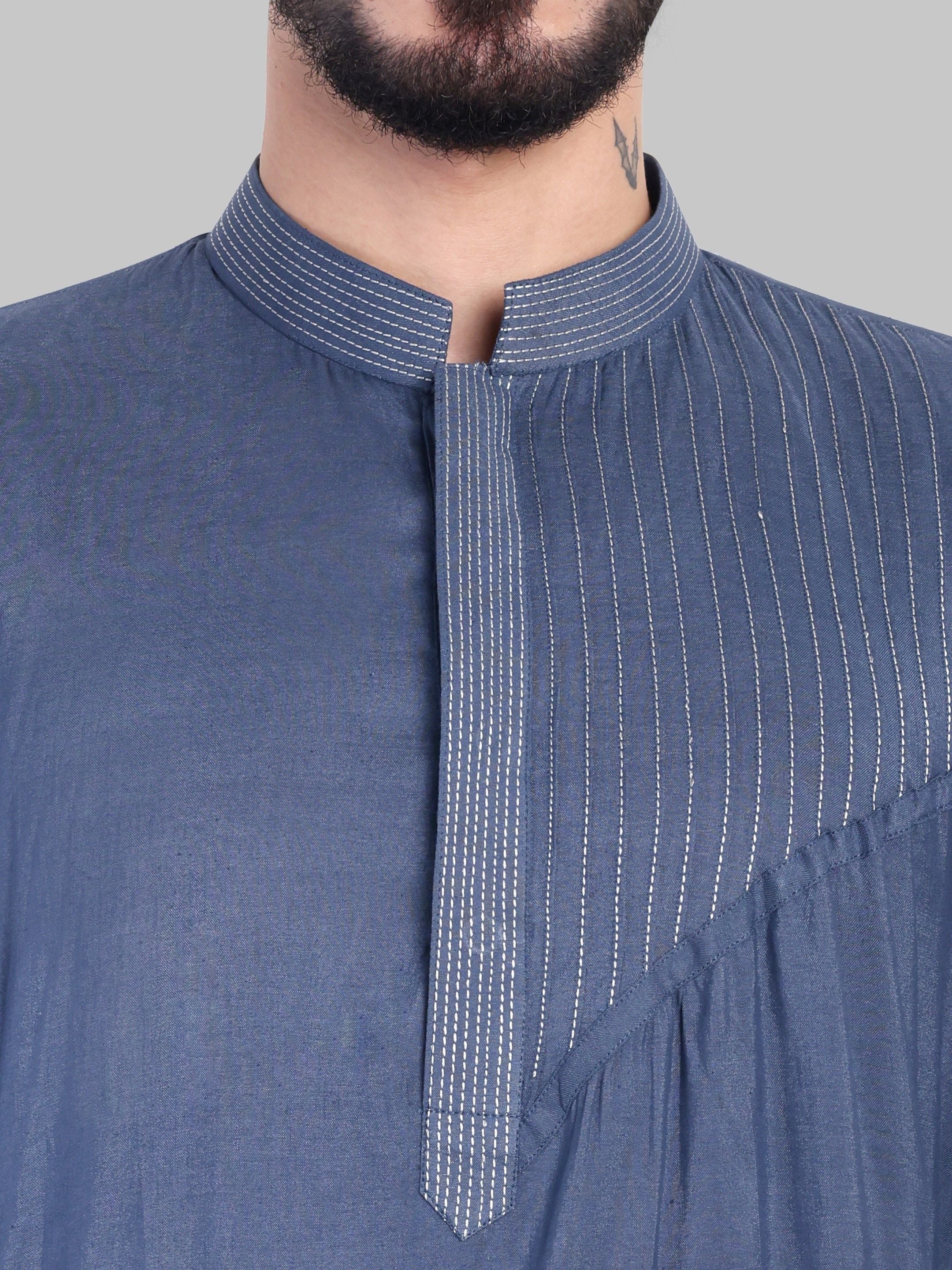 Midnight Pintuck Kurta