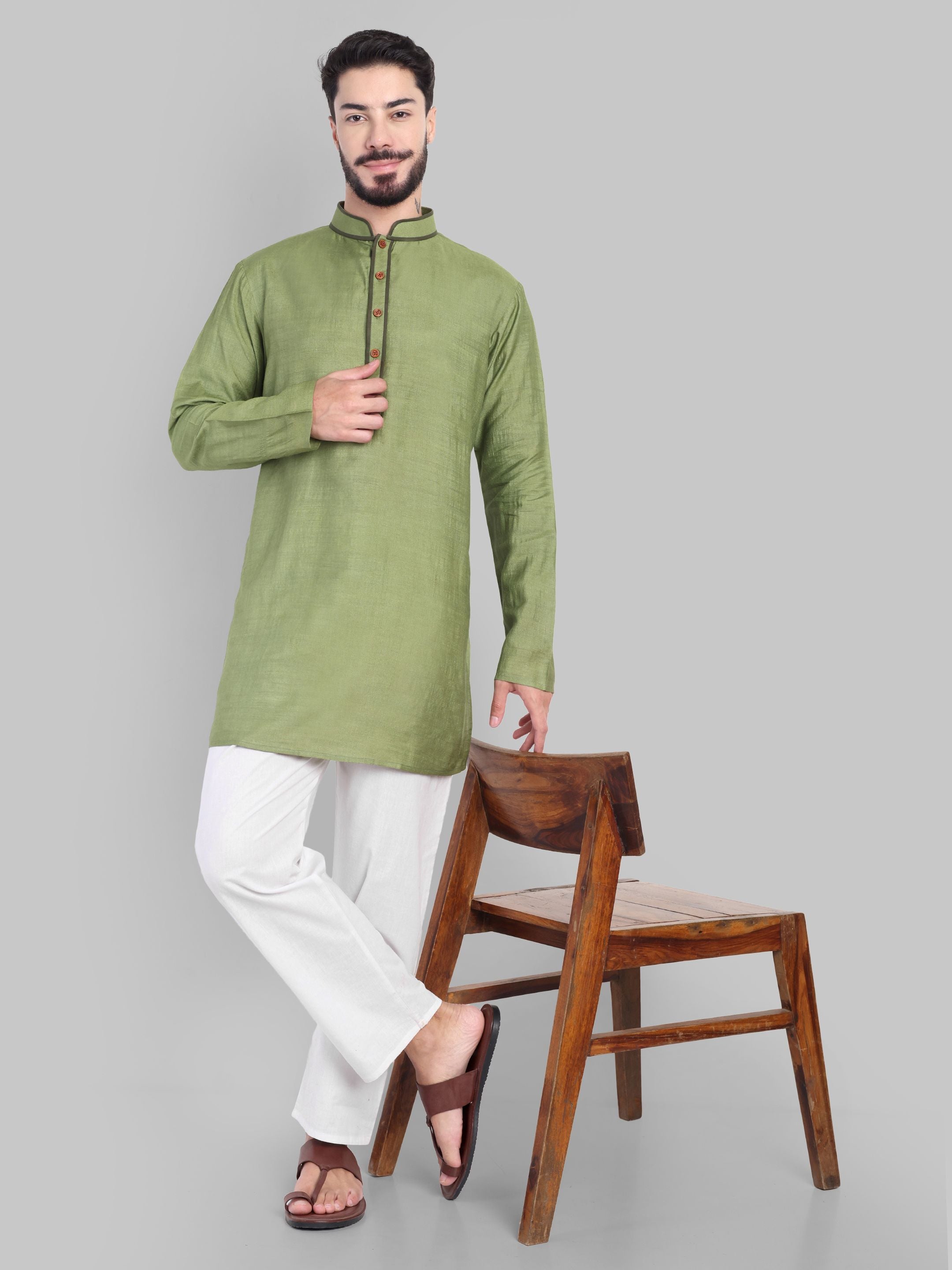 Olive Edge Kurta