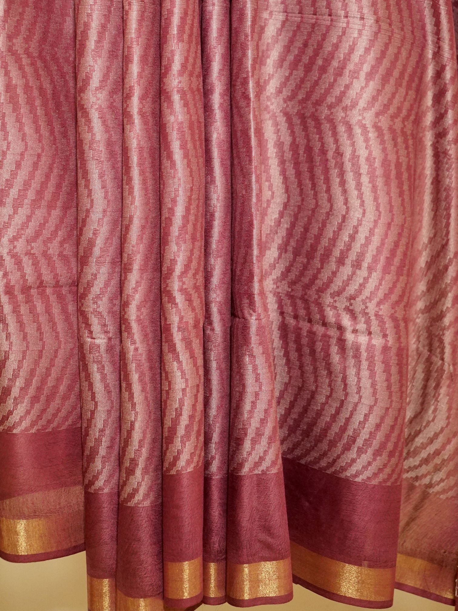 Golden Crimson Saree