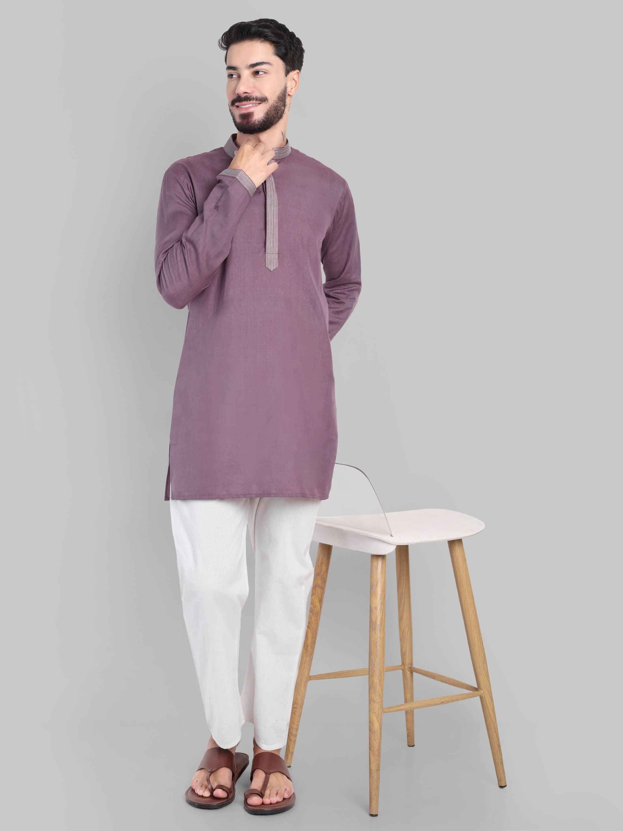 Garnet Stripe Kurta