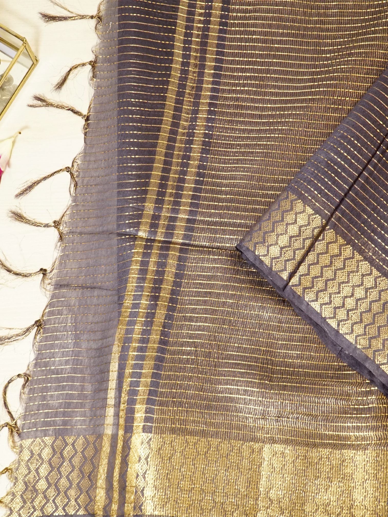 Golden Sapphire Saree