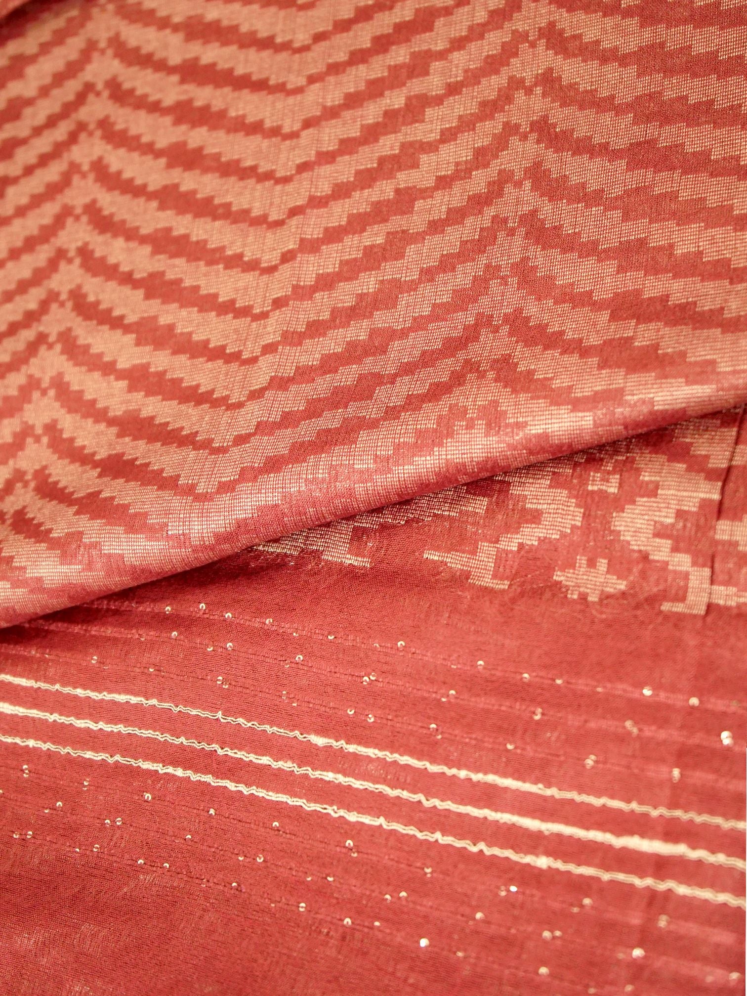 Golden Crimson Saree