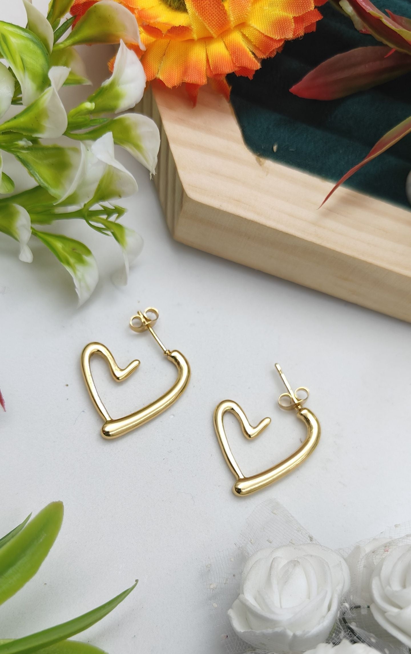 Love Heart Hoop Earrings