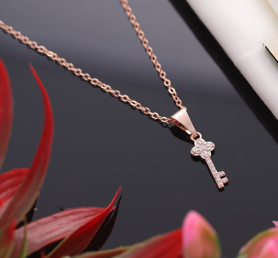 Key Shape Chain Pendant