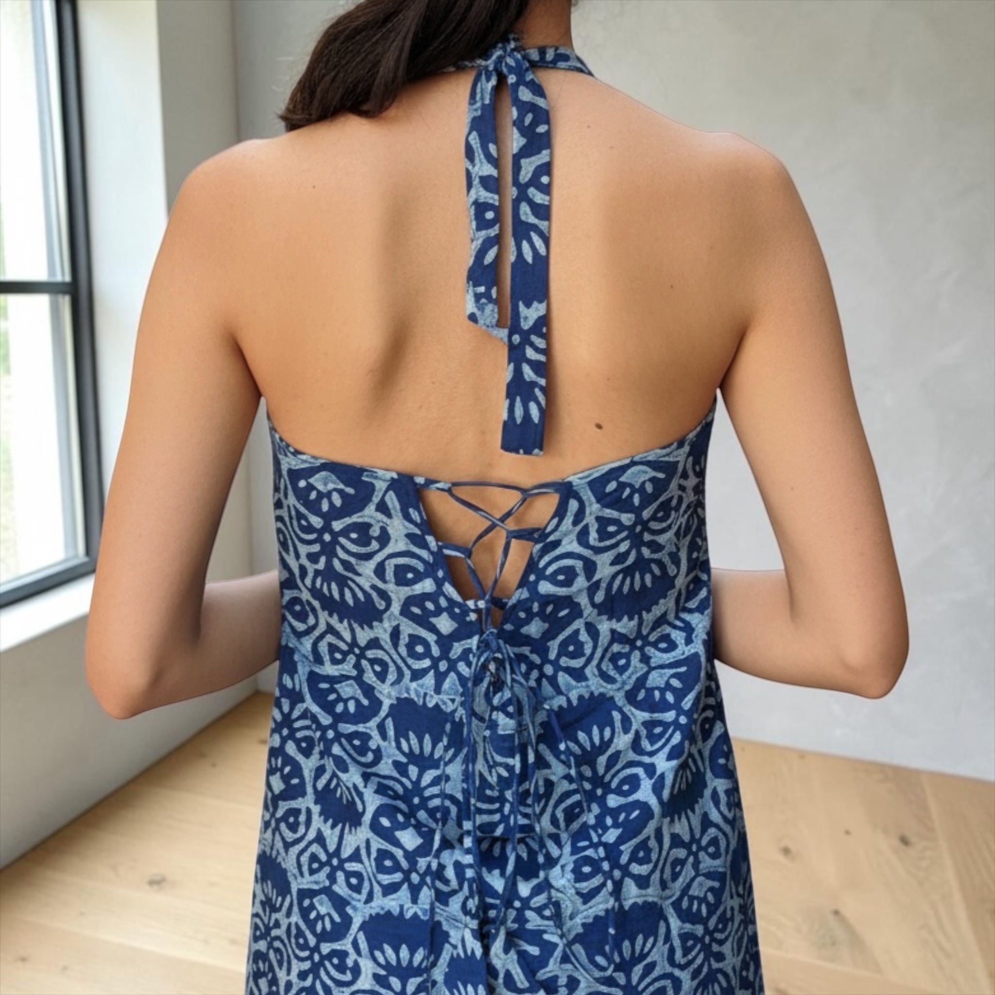 Indigo Handblock Cotton Top