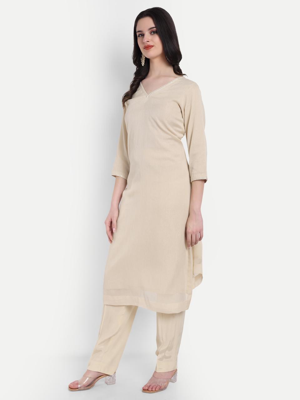 Petal & Sand Shimmer Suit