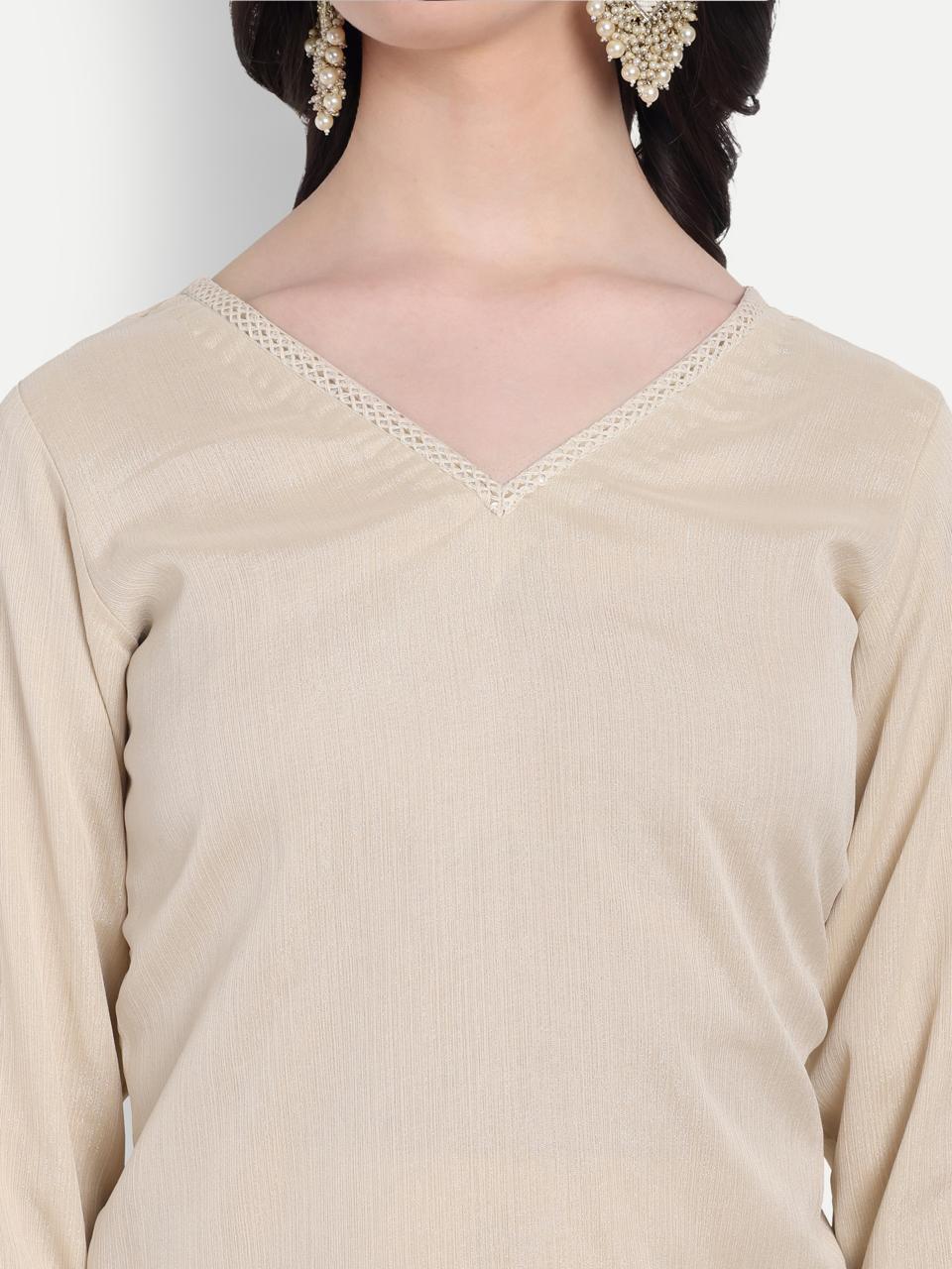 Petal & Sand Shimmer Suit